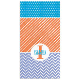 Lofaris Personalized Stripes Dot Beach Towel With Name